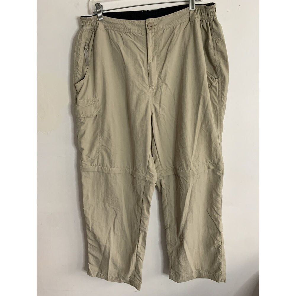 Karrimor Pants Mens XL Beige Cargo Quick Dry Hiking Zip Off Nylon 34x27